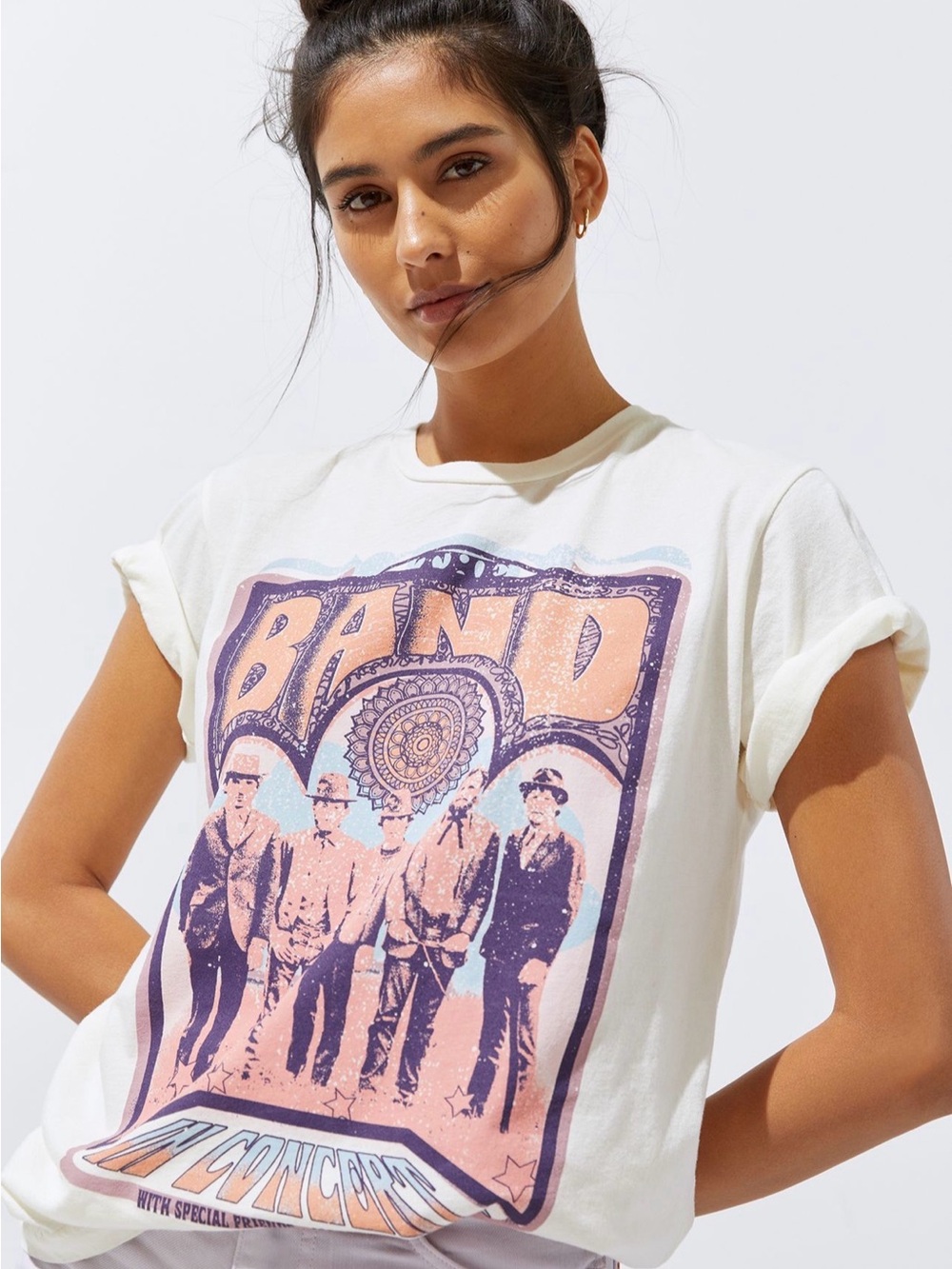 Midnight Rider Cream Short-Sleeve The Band Graphic Tee